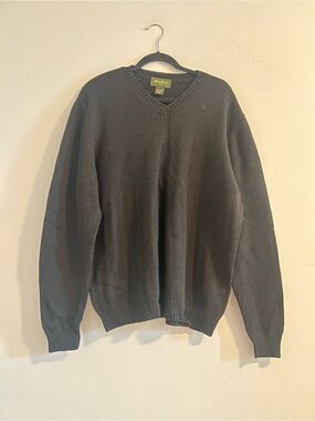 Eddie Bauer Men's V-Neck Sweater in Black